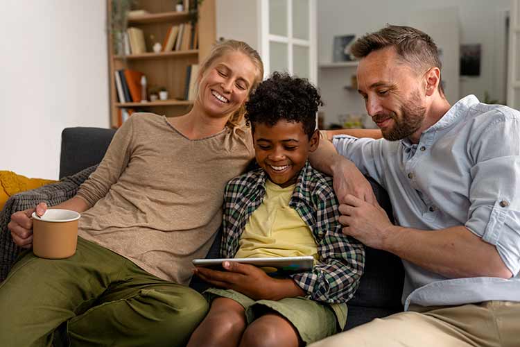 Smiling family